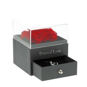 Personalised Engraved Pendant with Real Preserved Rose Gift Box - Image 7