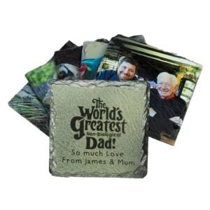6-Pack Rock Coasters For Dad, Granddad, Uncle, or Brother - Image 1