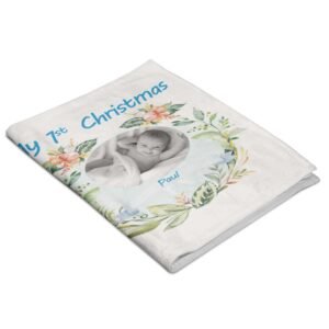 Custom First Christmas Baby Blanket - Image 3