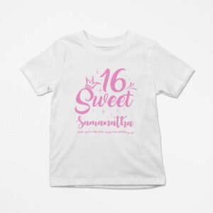 Custom Sweet 16 Birthday T-Shirt - Image 8