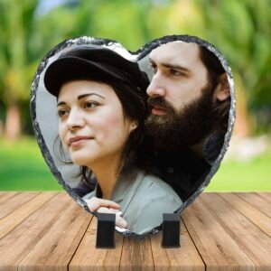 Picture Printed & Back Engraved Heart Rock Slate - Image 5