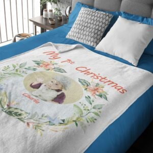 Custom First Christmas Baby Blanket - Image 7