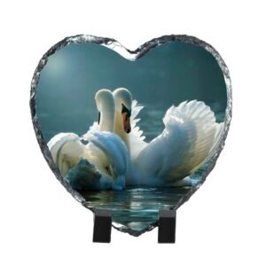 Picture Printed & Back Engraved Heart Rock Slate - Image 6