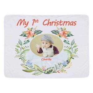 Custom First Christmas Baby Blanket - Image 9