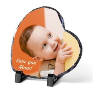 Personalised Rock Slate Photo - Heart - Image 10