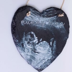 Personalised Baby Ultrasound Heart Slate - Image 5