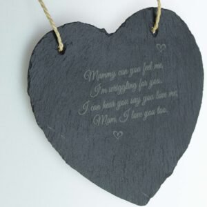 Personalised Baby Ultrasound Heart Slate - Image 3