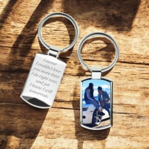Custom Photo & Text Engraved Keyring - Image 4