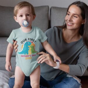 1st Father's Day Personalised Baby Bodysuit - Image 3
