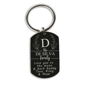 Family Name & Photo Engraved Keyring - Image 3