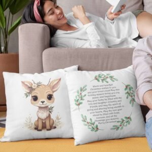 Baby Deer Christmas Cushion Cover - Image 13