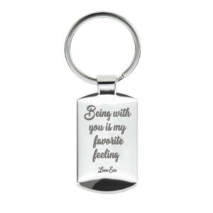 Personalised Photo & Text Engraved Keyring - Image 6
