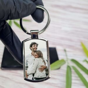 Personalised Photo & Text Engraved Keyring - Image 7