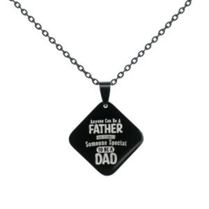 Personalised Daddy Bear Square Pendant - Image 3