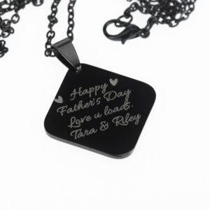 Personalised Daddy Bear Square Pendant - Image 9