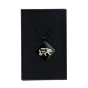 Personalised Daddy Bear Square Pendant - Image 13