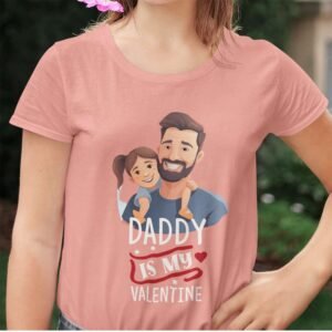 Daddy Is My Valentine Kids T-Shirt - Image 4
