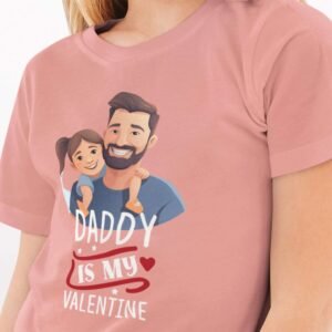 Daddy Is My Valentine Kids T-Shirt - Image 6