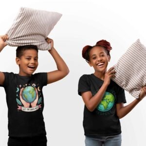 Earth Day Black T-shirt For Kids - Image 6
