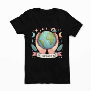 Earth Day Black T-shirt For Kids - Image 3