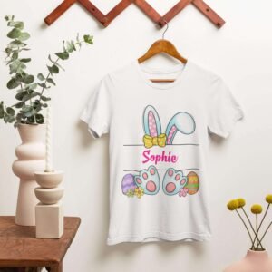 Easter Bunny Personalised Mug, Cushion Cover & T-Shirt - Image 11