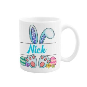 Easter Bunny Personalised Mug, Cushion Cover & T-Shirt - Image 4