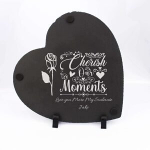 Personalised Valentine Heart Rock Slate - Image 3
