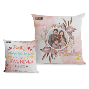 Custom Family Photo Cushion Cover - Image 5
