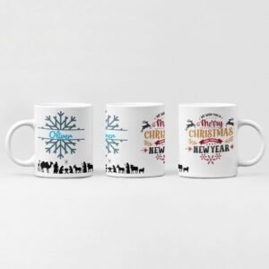 Customisable Snowflake Christmas Mug - Image 3