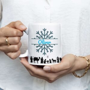 Customisable Snowflake Christmas Mug - Image 8