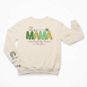 Personalised Lucky Charms Sleeve Jumper for Mom - Image 6