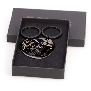 Custom Photo Printed Heart Puzzle Keyring - Image 3