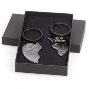 Custom Photo Printed Heart Puzzle Keyring - Image 4
