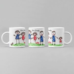 Custom Kids Drawing Ceramic Mug - Image 3