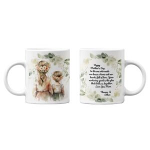 Mom & Daughter Watercolor Mug - Image 5