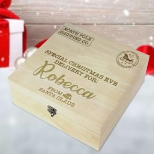 Personalised 28cm x 28cm Wooden Christmas Eve Box - Image 7