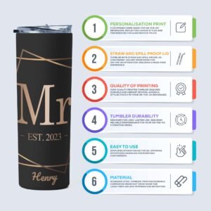 Personalised Mr. & Mrs. Wedding Tumbler - Image 10