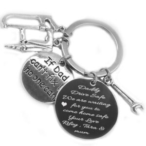 Personalized Father’s Day Keyring – If Dad Can’t Fix It, No One Can - Image 4