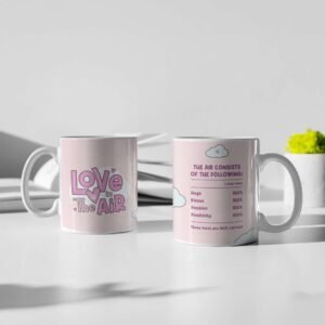 Personalised 'Love is in the Air' Valentine Mug - Image 6