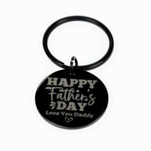 Daddy The Legend Engraved Round Keyring - Image 6