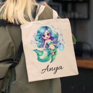 Mermaiden Printed Personalised Tote Bag - Image 6