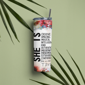 Floral Tumbler with Appreciation Quotes - Image 5