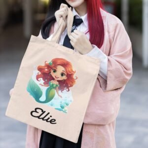Mermaiden Printed Personalised Tote Bag - Image 4