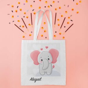 Personalised Cotton Tote Bag for Your Kid, Featuring Adorable Animal Figure - Image 4