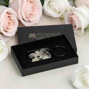 Photo & Text Engraved Tag Keyring - Image 4