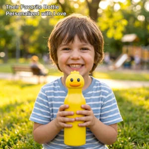 Personalised Kids Thermal Water Bottle – 450ml Stainless Steel - Image 2