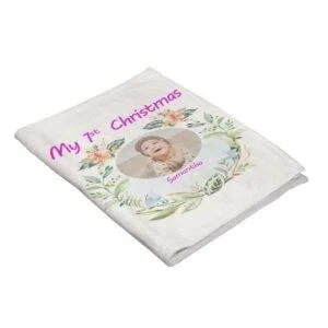 Custom First Christmas Baby Blanket – view 2
