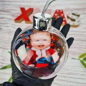Clear Christmas Bauble – view 2