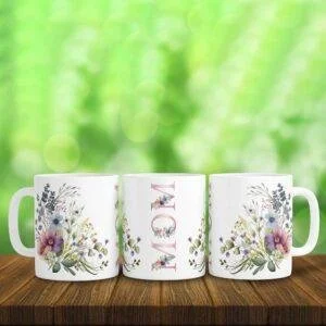 Custom Floral Mug For Mom – view 2